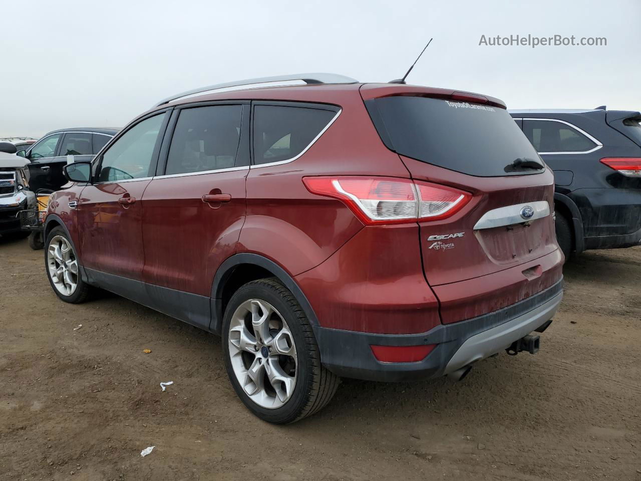 2014 Ford Escape Titanium Красный vin: 1FMCU9J90EUD95120