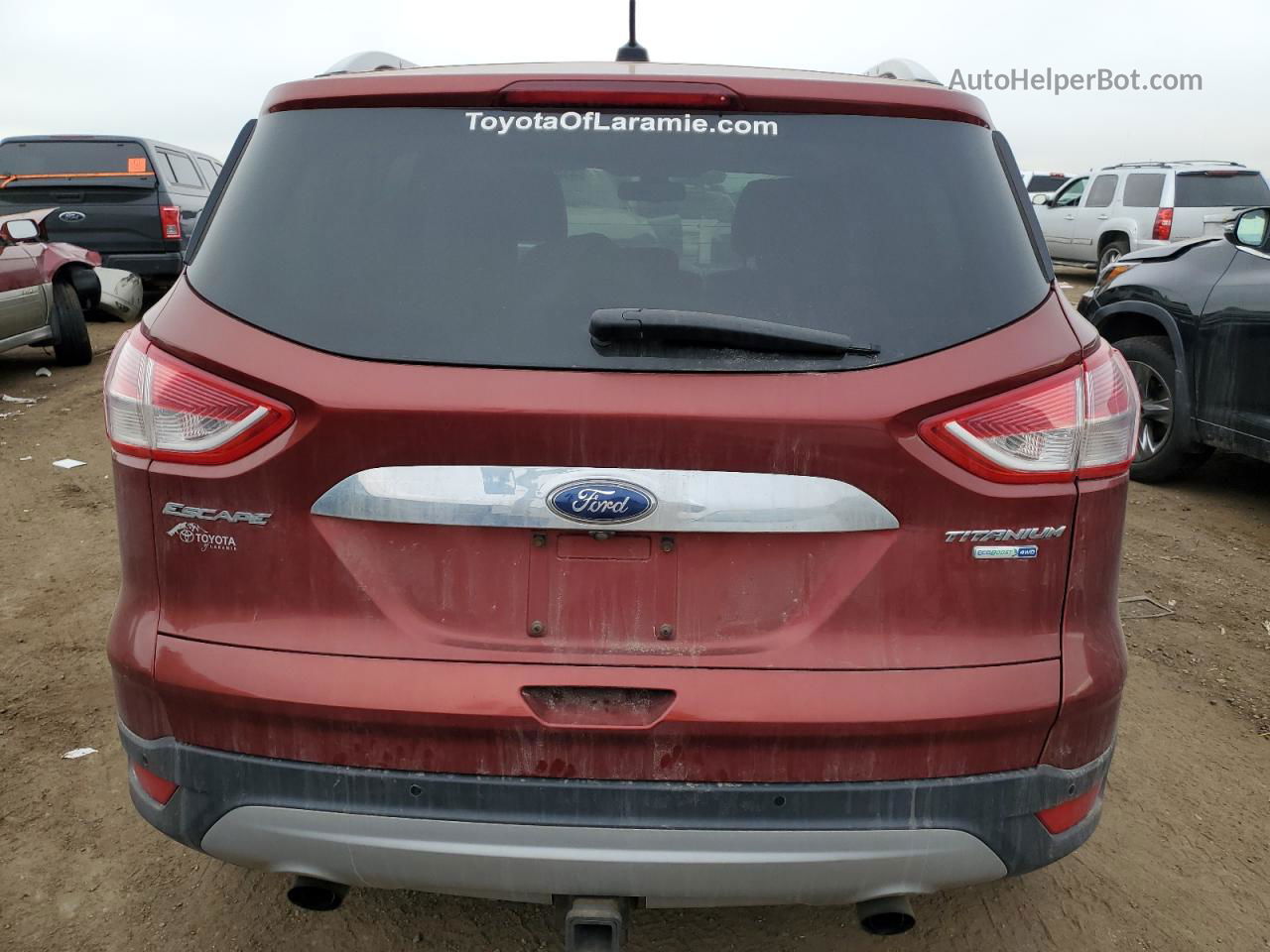 2014 Ford Escape Titanium Красный vin: 1FMCU9J90EUD95120