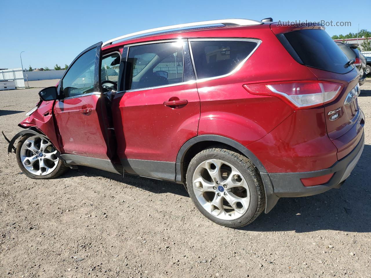 2015 Ford Escape Titanium Red vin: 1FMCU9J90FUB62615