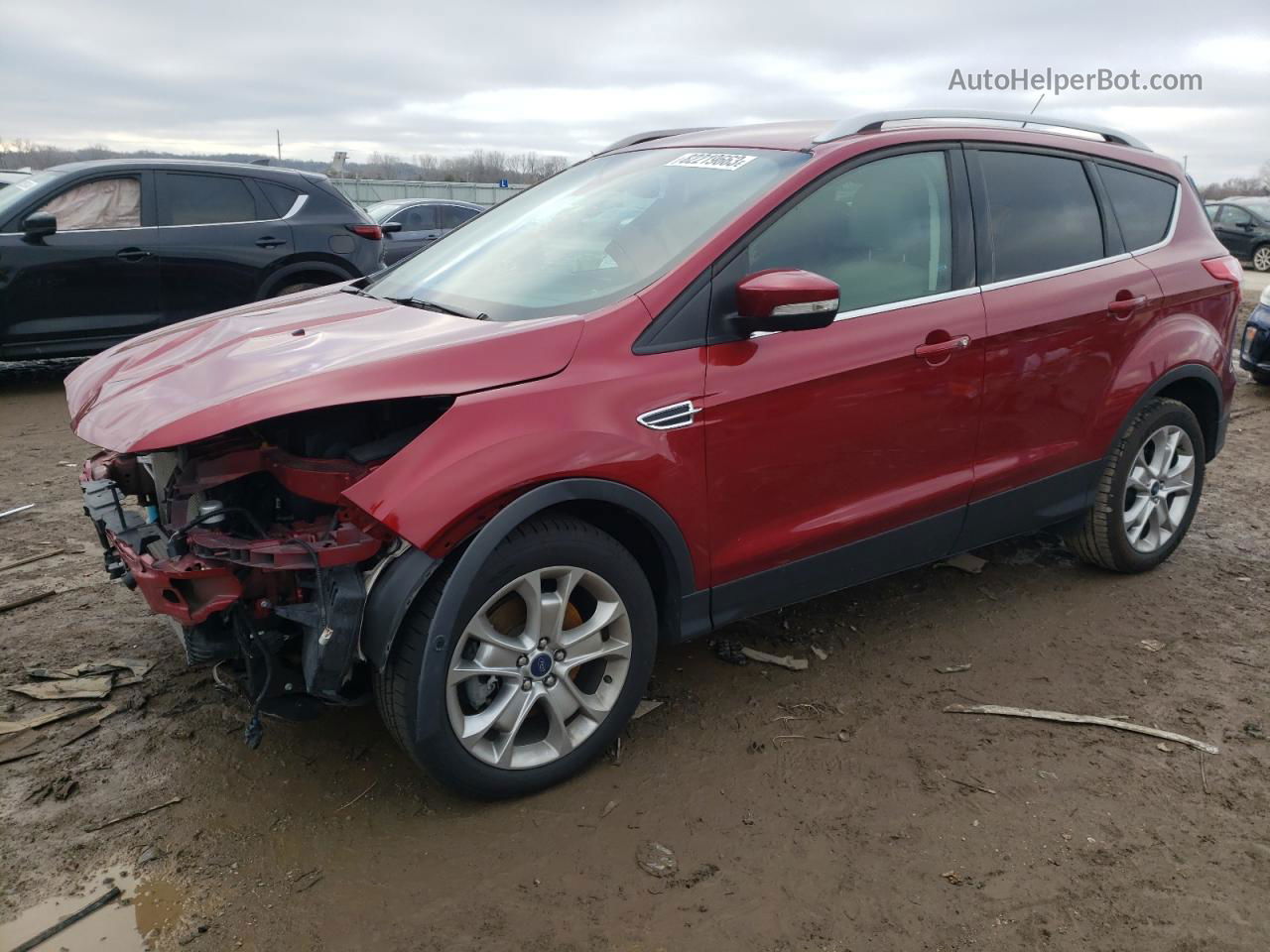 2016 Ford Escape Titanium Maroon vin: 1FMCU9J90GUA38913