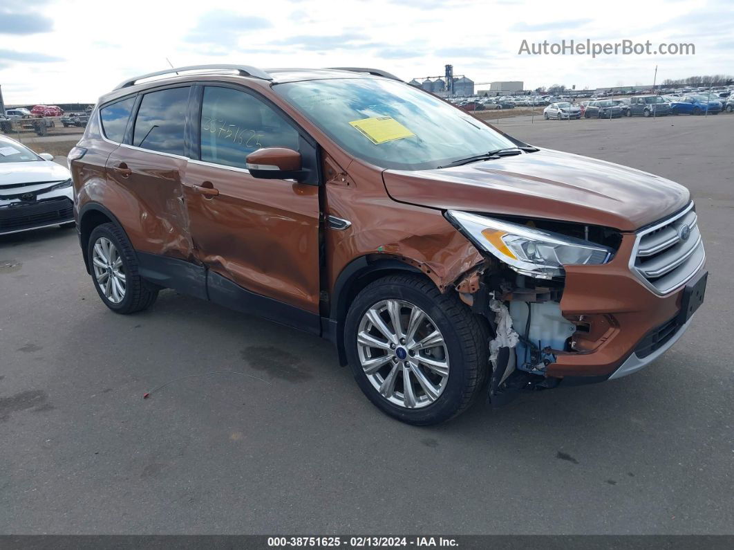 2017 Ford Escape Titanium Оранжевый vin: 1FMCU9J90HUA64378