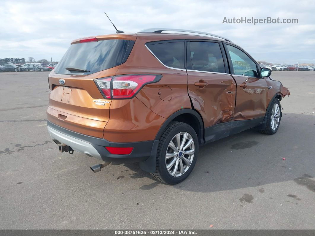 2017 Ford Escape Titanium Оранжевый vin: 1FMCU9J90HUA64378