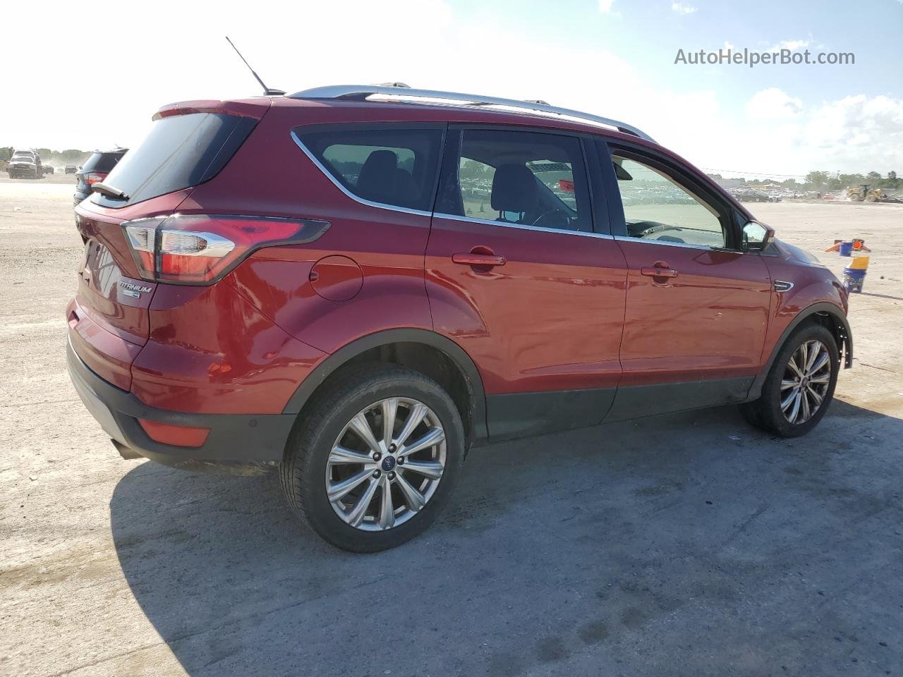 2017 Ford Escape Titanium Red vin: 1FMCU9J90HUB34736