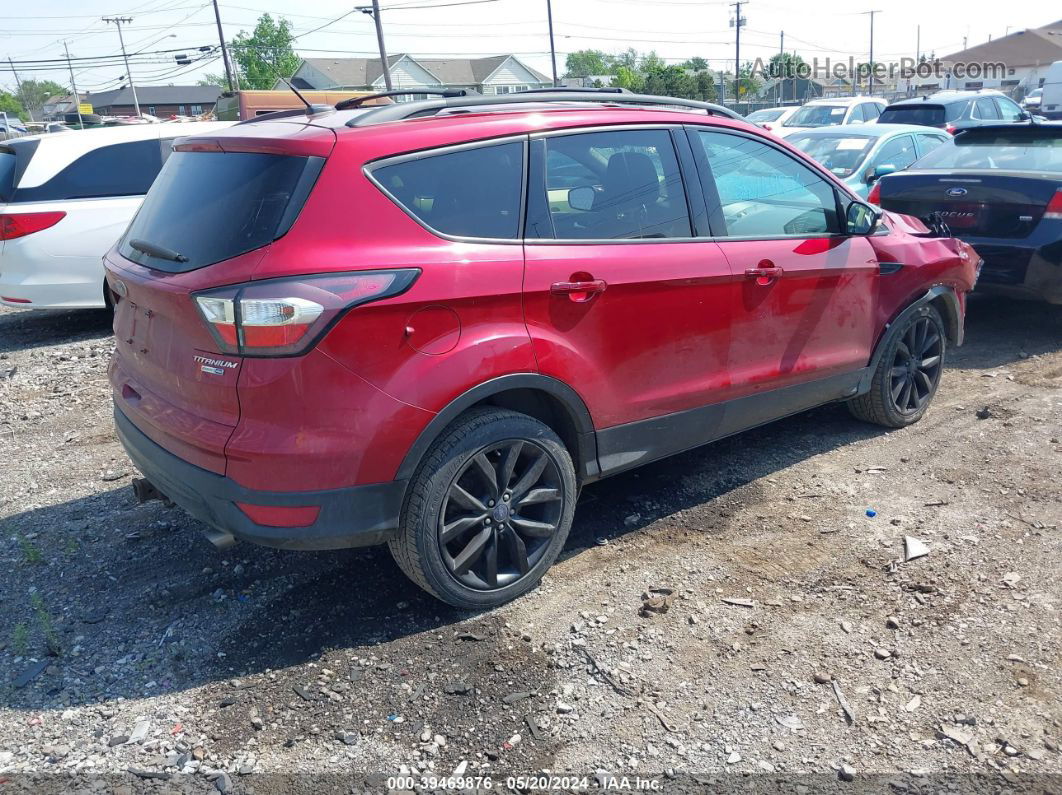 2017 Ford Escape Titanium Red vin: 1FMCU9J90HUD03086