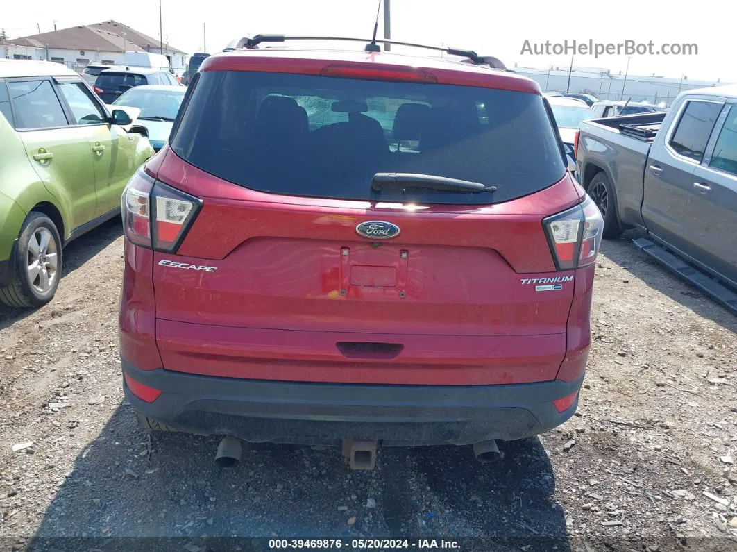 2017 Ford Escape Titanium Red vin: 1FMCU9J90HUD03086