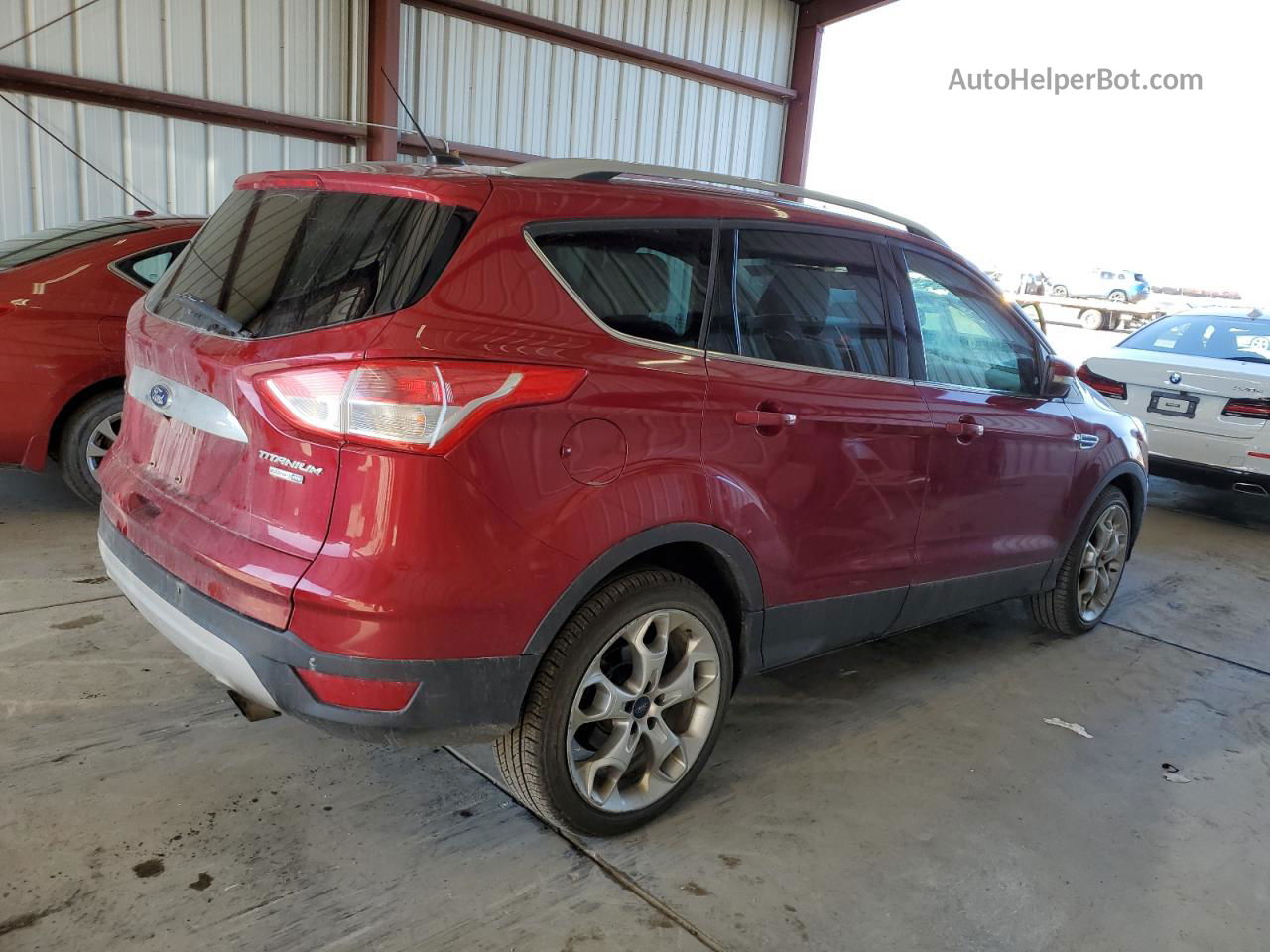 2014 Ford Escape Titanium Red vin: 1FMCU9J91EUA83663