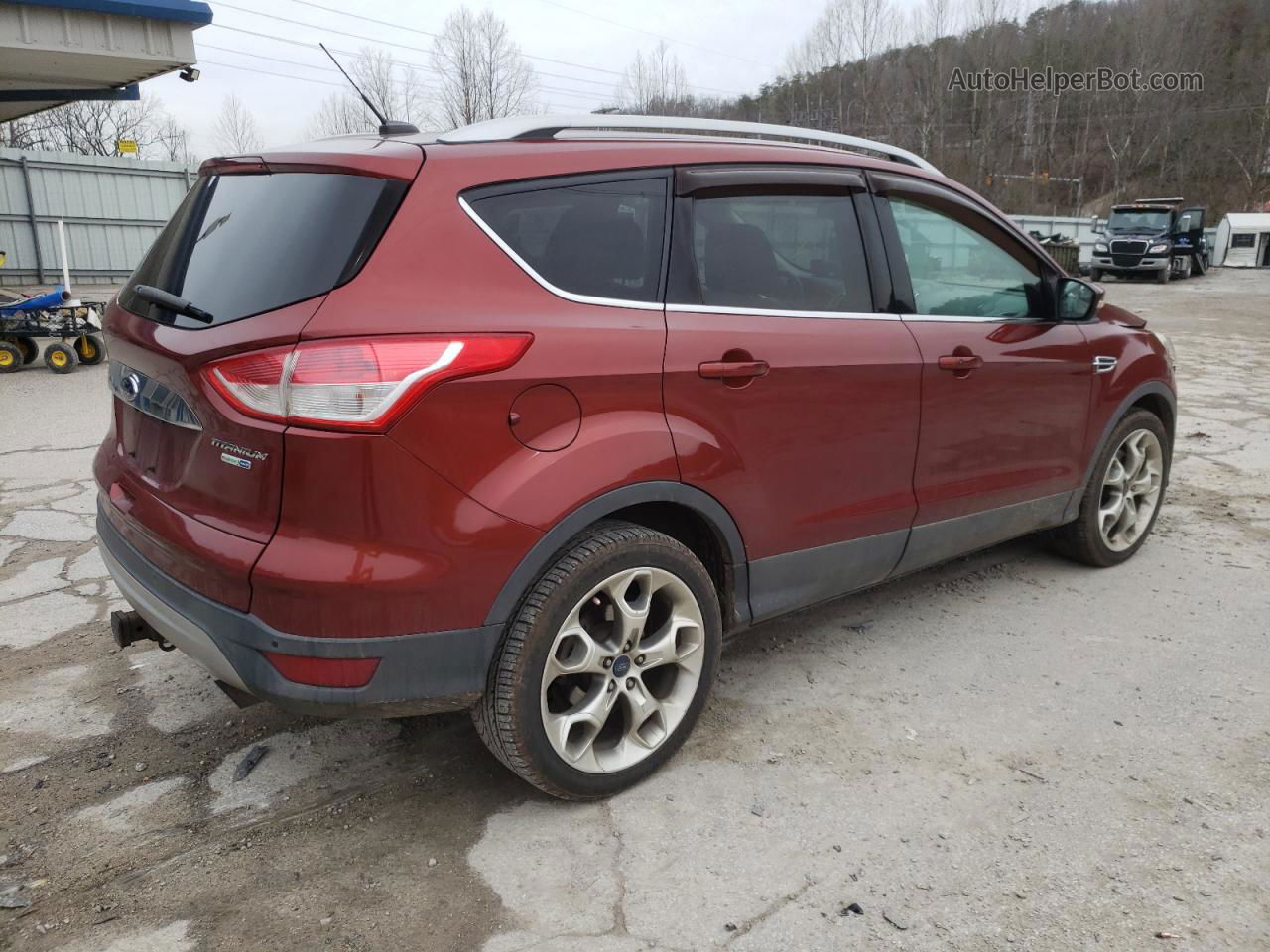 2014 Ford Escape Titanium Burgundy vin: 1FMCU9J91EUB96058