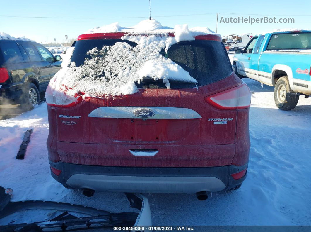 2014 Ford Escape Titanium Red vin: 1FMCU9J91EUD19034