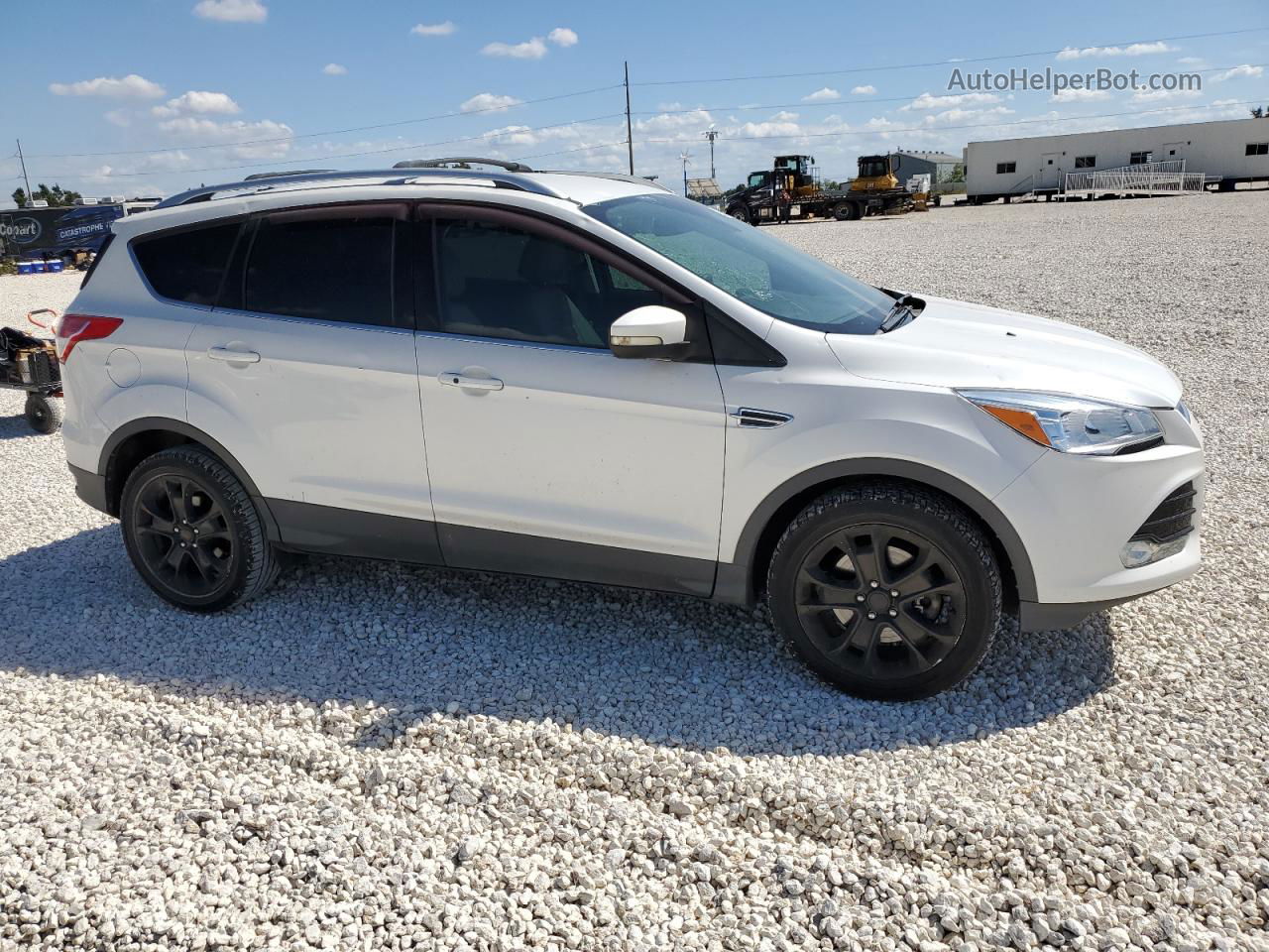 2016 Ford Escape Titanium White vin: 1FMCU9J91GUA22395