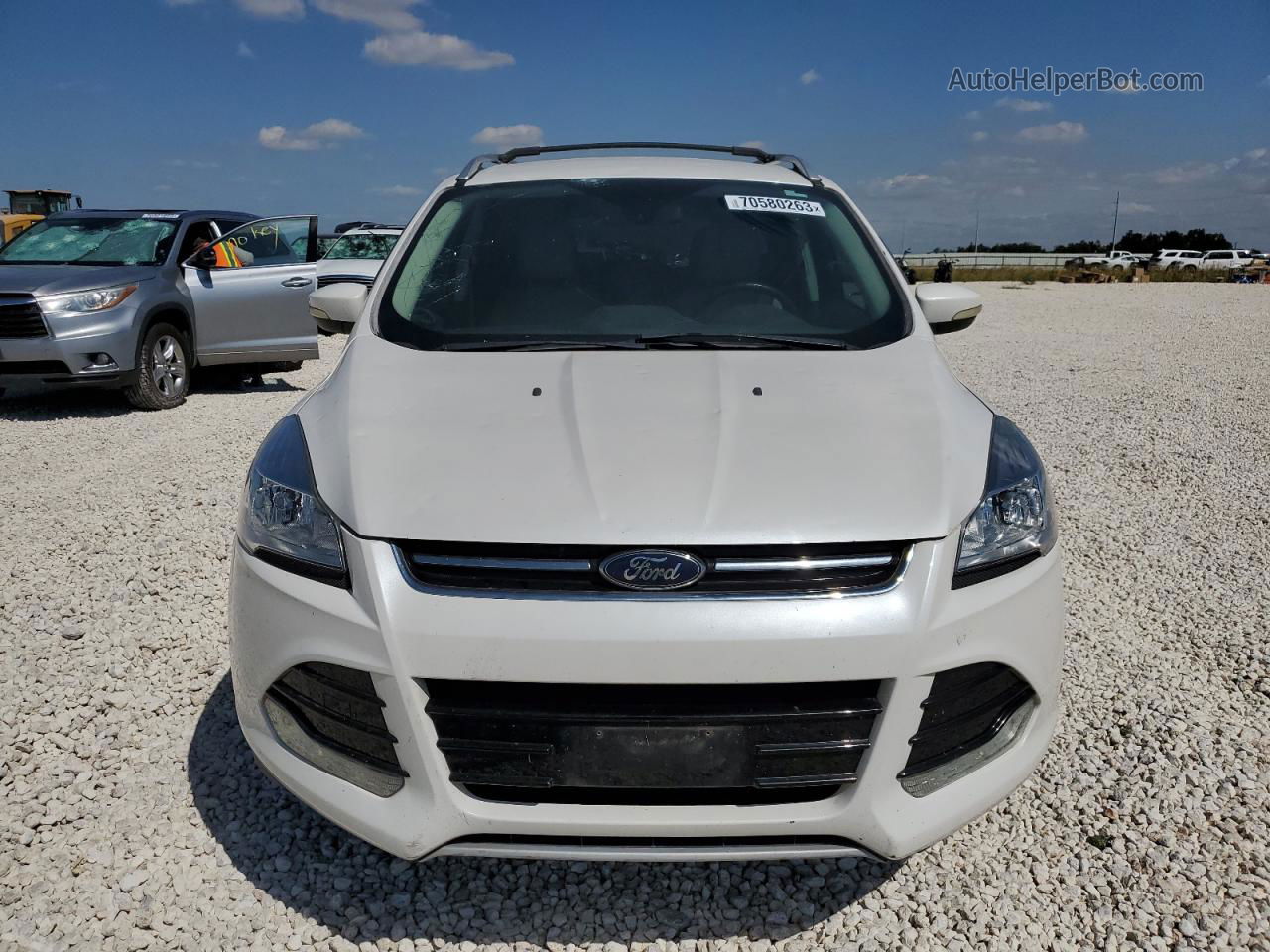 2016 Ford Escape Titanium White vin: 1FMCU9J91GUA22395