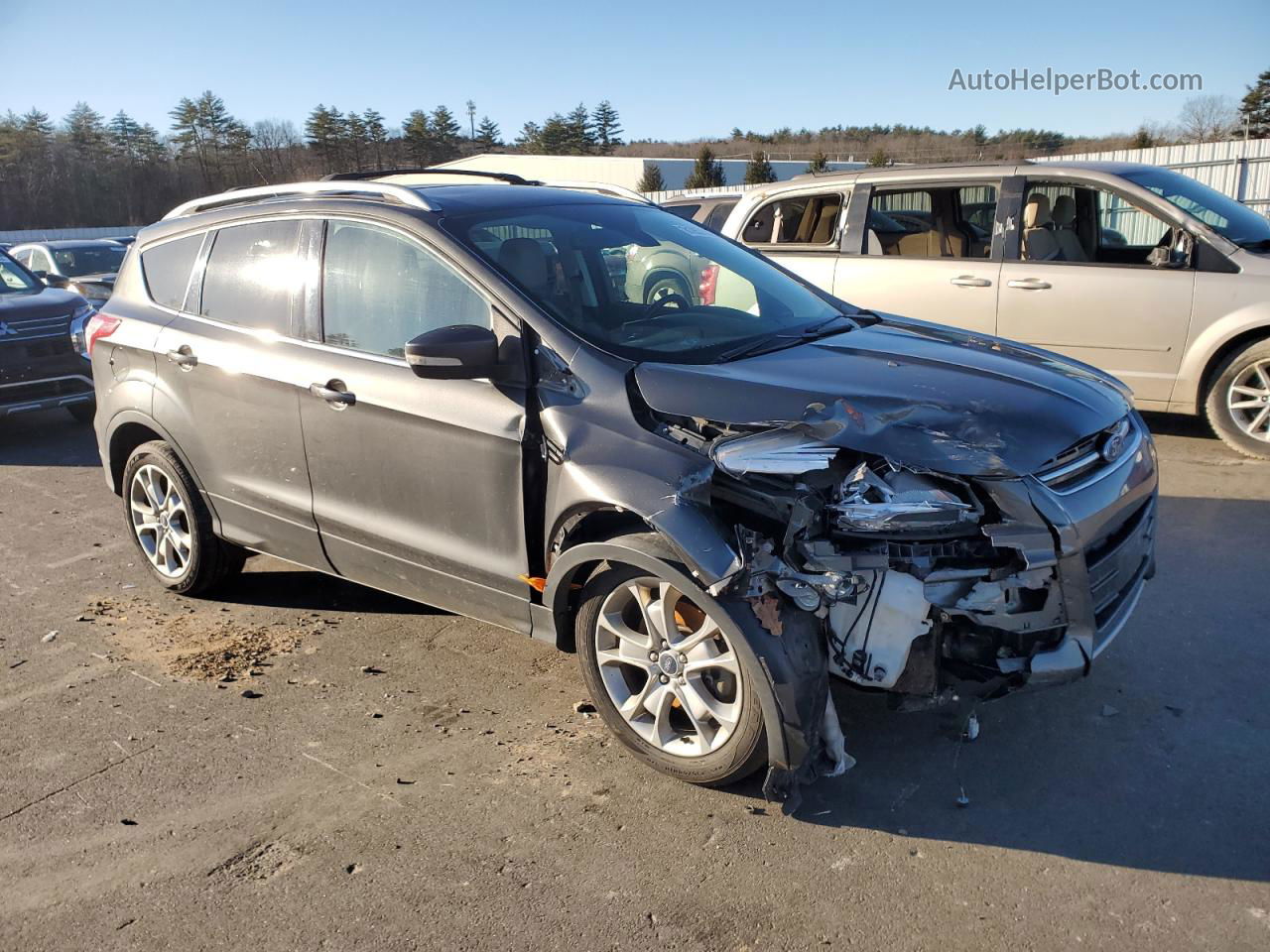 2016 Ford Escape Titanium Gray vin: 1FMCU9J91GUA88333