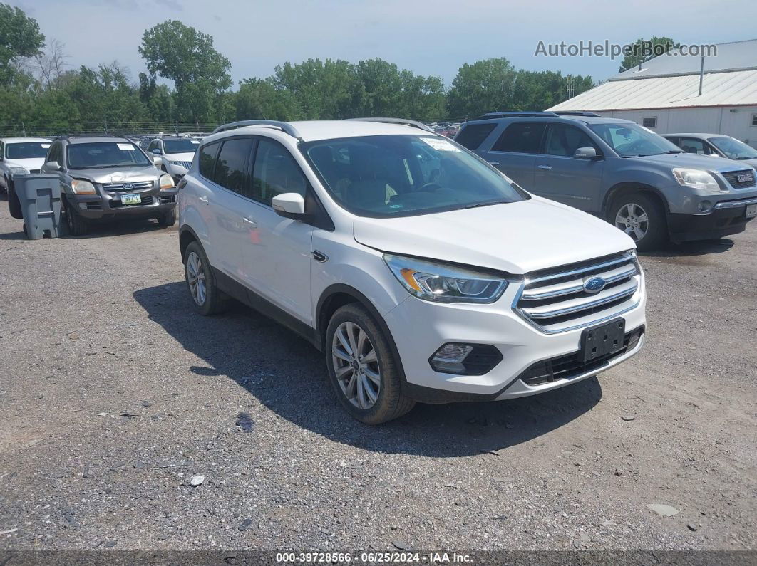 2017 Ford Escape Titanium White vin: 1FMCU9J91HUA36816