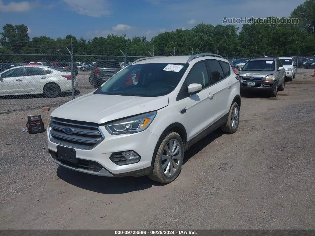 2017 Ford Escape Titanium White vin: 1FMCU9J91HUA36816