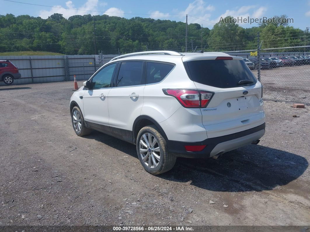 2017 Ford Escape Titanium White vin: 1FMCU9J91HUA36816