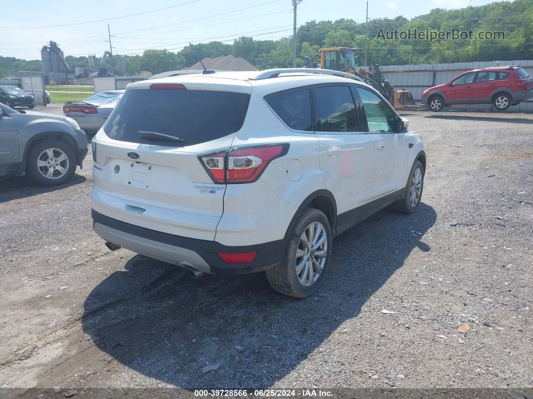 2017 Ford Escape Titanium White vin: 1FMCU9J91HUA36816