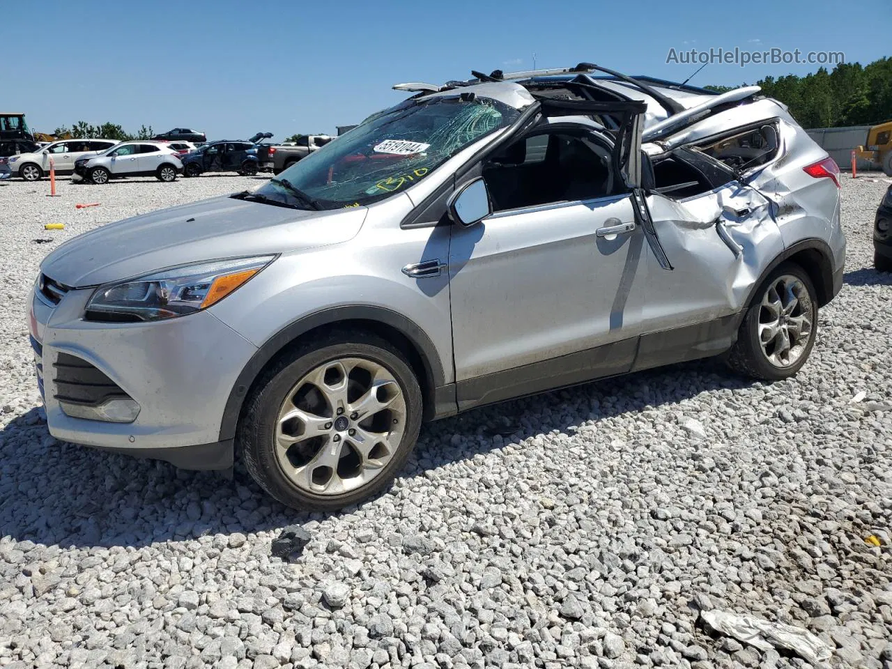 2013 Ford Escape Titanium Silver vin: 1FMCU9J92DUB81549