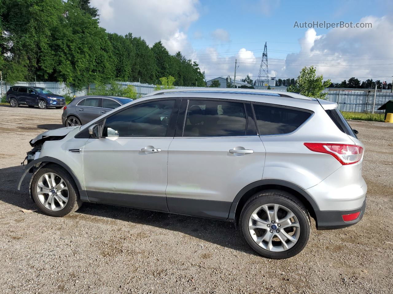 2014 Ford Escape Titanium Silver vin: 1FMCU9J92EUA33077