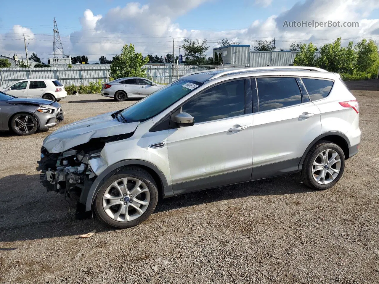 2014 Ford Escape Titanium Silver vin: 1FMCU9J92EUA33077