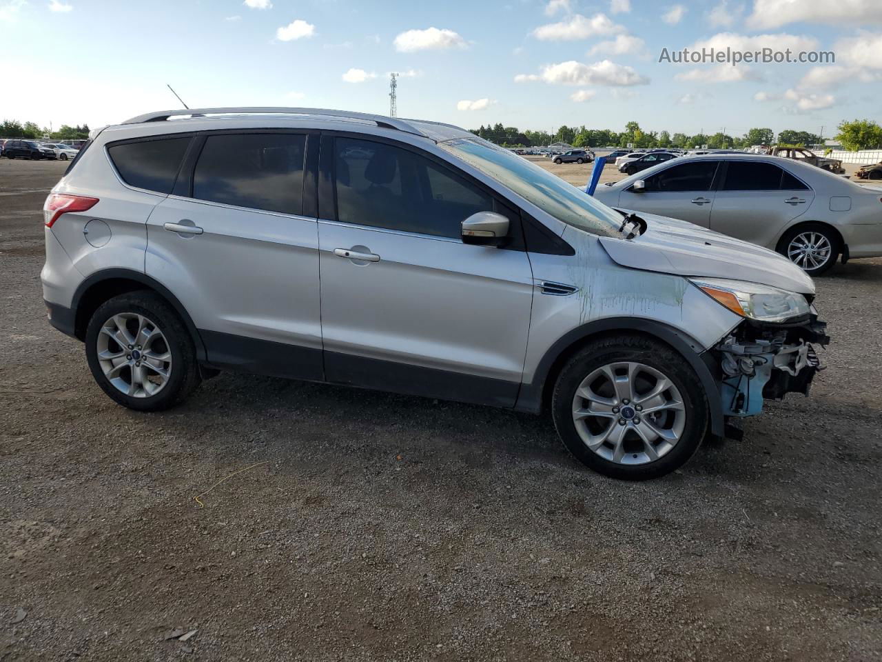 2014 Ford Escape Titanium Silver vin: 1FMCU9J92EUA33077