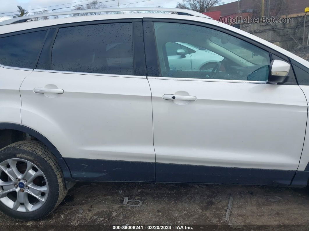 2014 Ford Escape Titanium White vin: 1FMCU9J92EUA79878