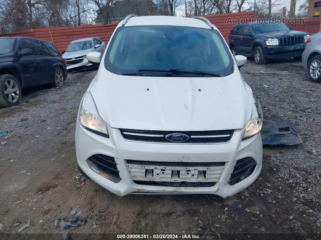 2014 Ford Escape Titanium White vin: 1FMCU9J92EUA79878