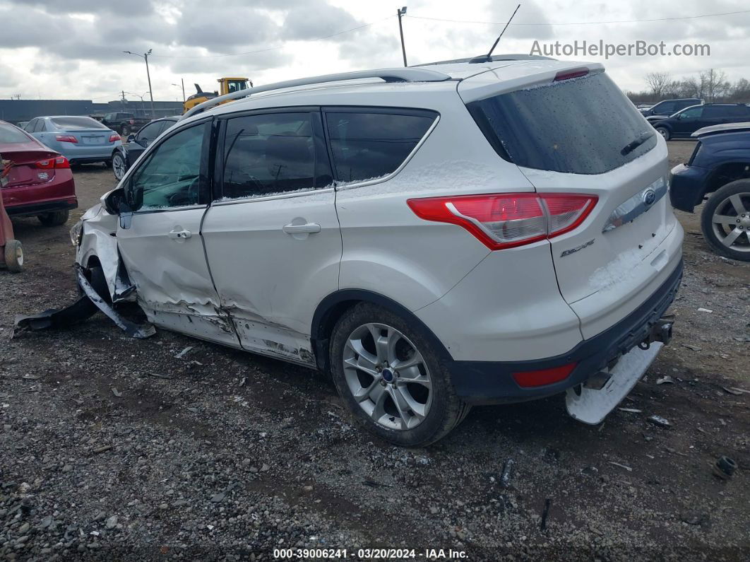 2014 Ford Escape Titanium White vin: 1FMCU9J92EUA79878