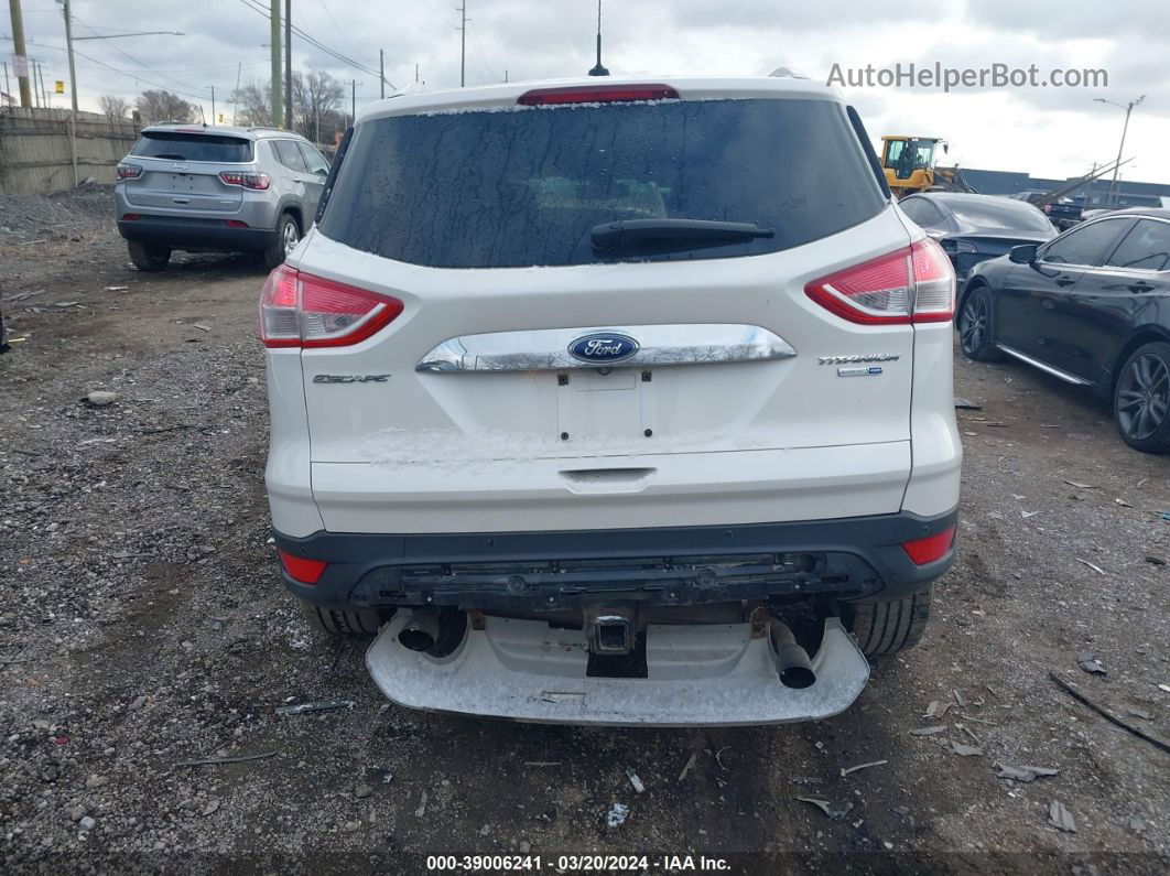 2014 Ford Escape Titanium White vin: 1FMCU9J92EUA79878