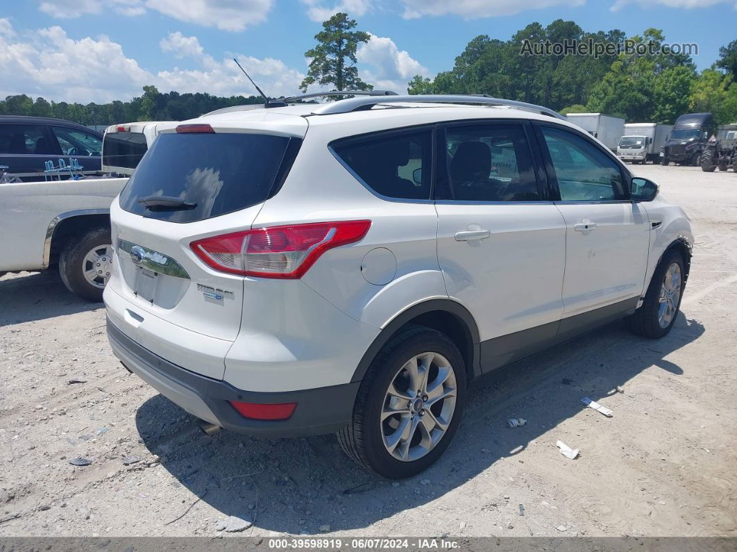 2014 Ford Escape Titanium White vin: 1FMCU9J92EUB40887