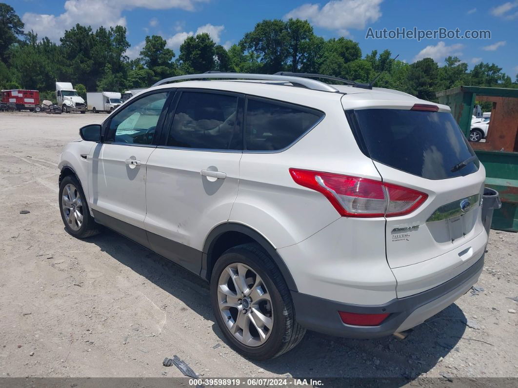 2014 Ford Escape Titanium White vin: 1FMCU9J92EUB40887