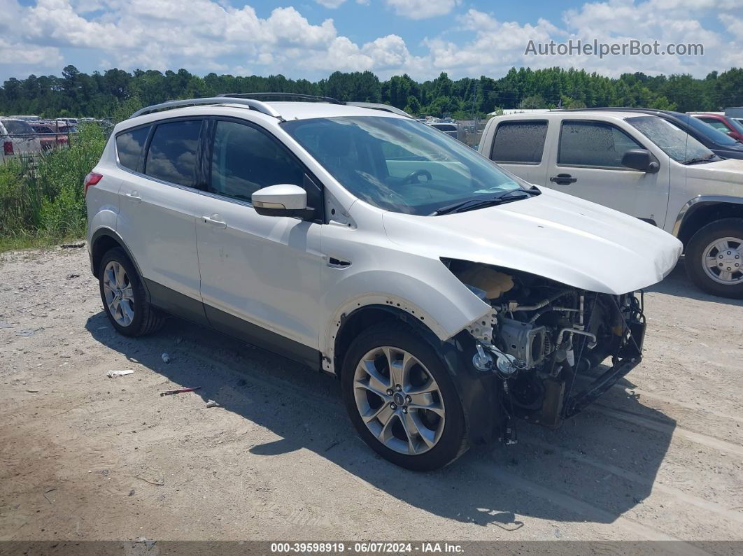 2014 Ford Escape Titanium White vin: 1FMCU9J92EUB40887