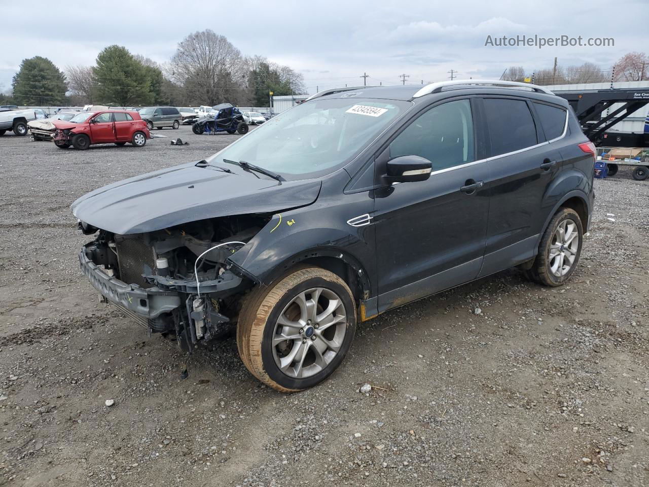 2014 Ford Escape Titanium Black vin: 1FMCU9J92EUD52852