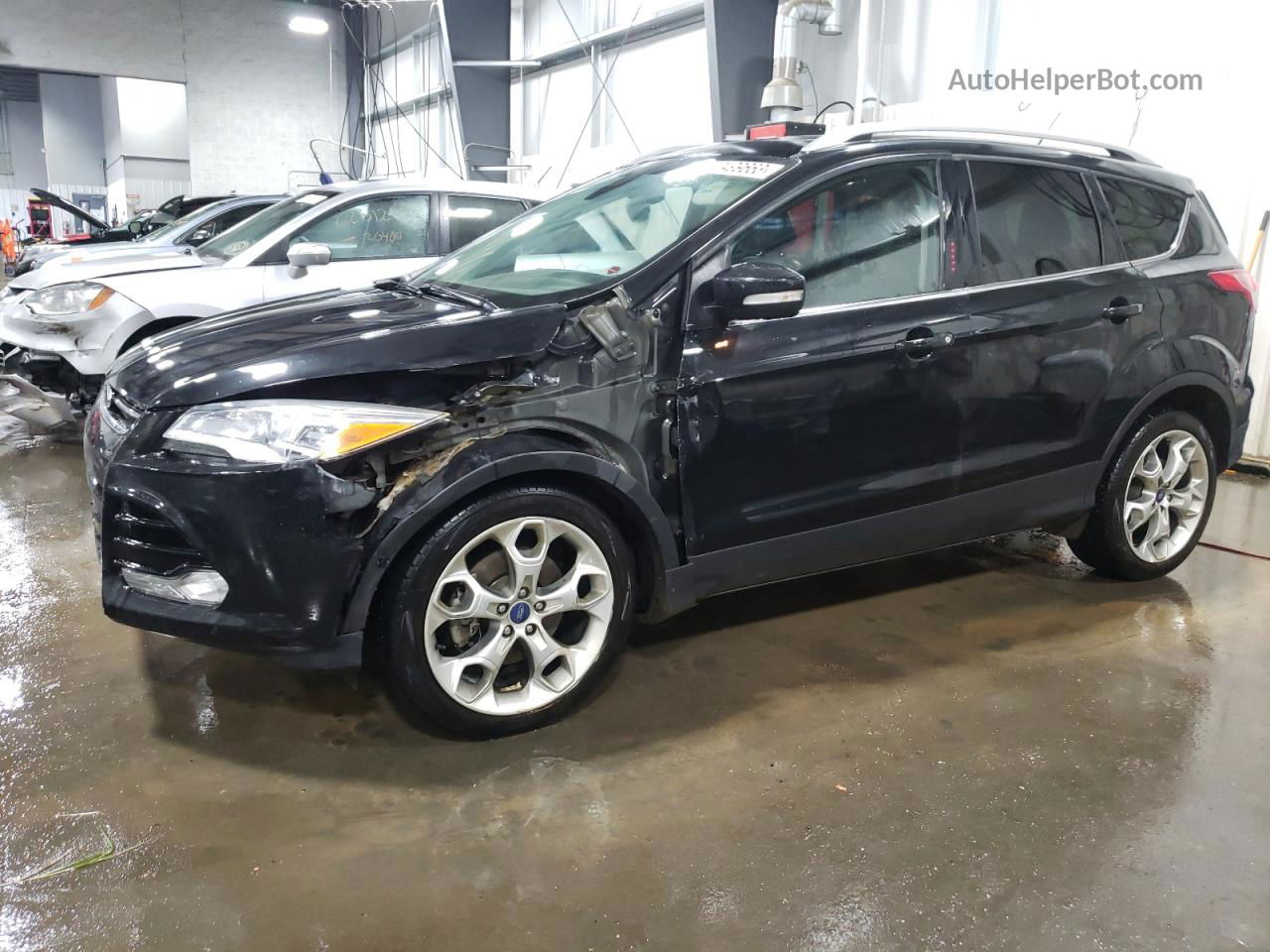 2014 Ford Escape Titanium Черный vin: 1FMCU9J92EUE26500