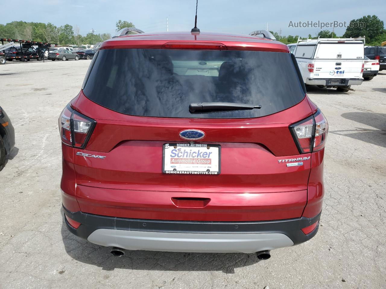 2017 Ford Escape Titanium Красный vin: 1FMCU9J92HUE31765