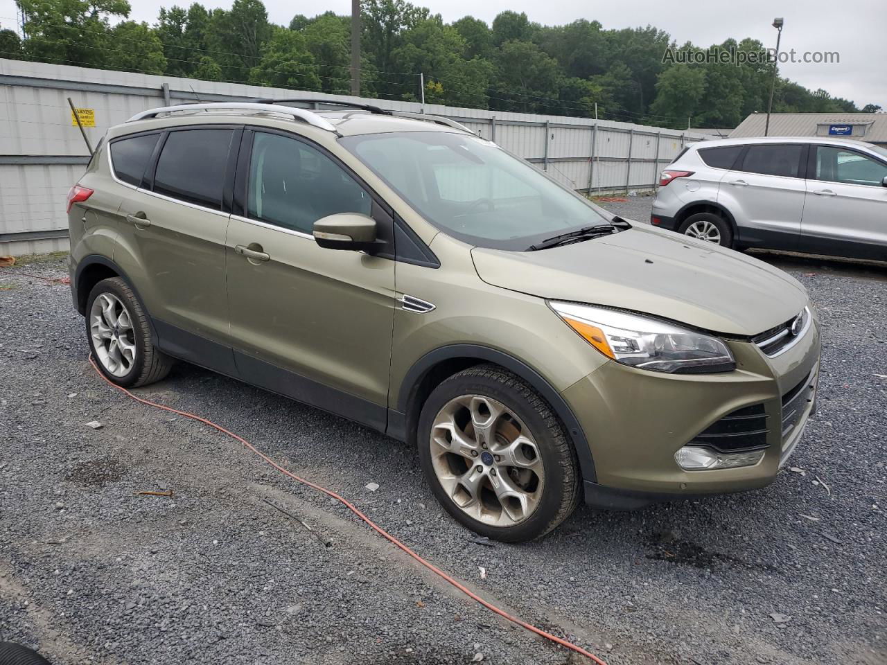 2013 Ford Escape Titanium Green vin: 1FMCU9J93DUB28259