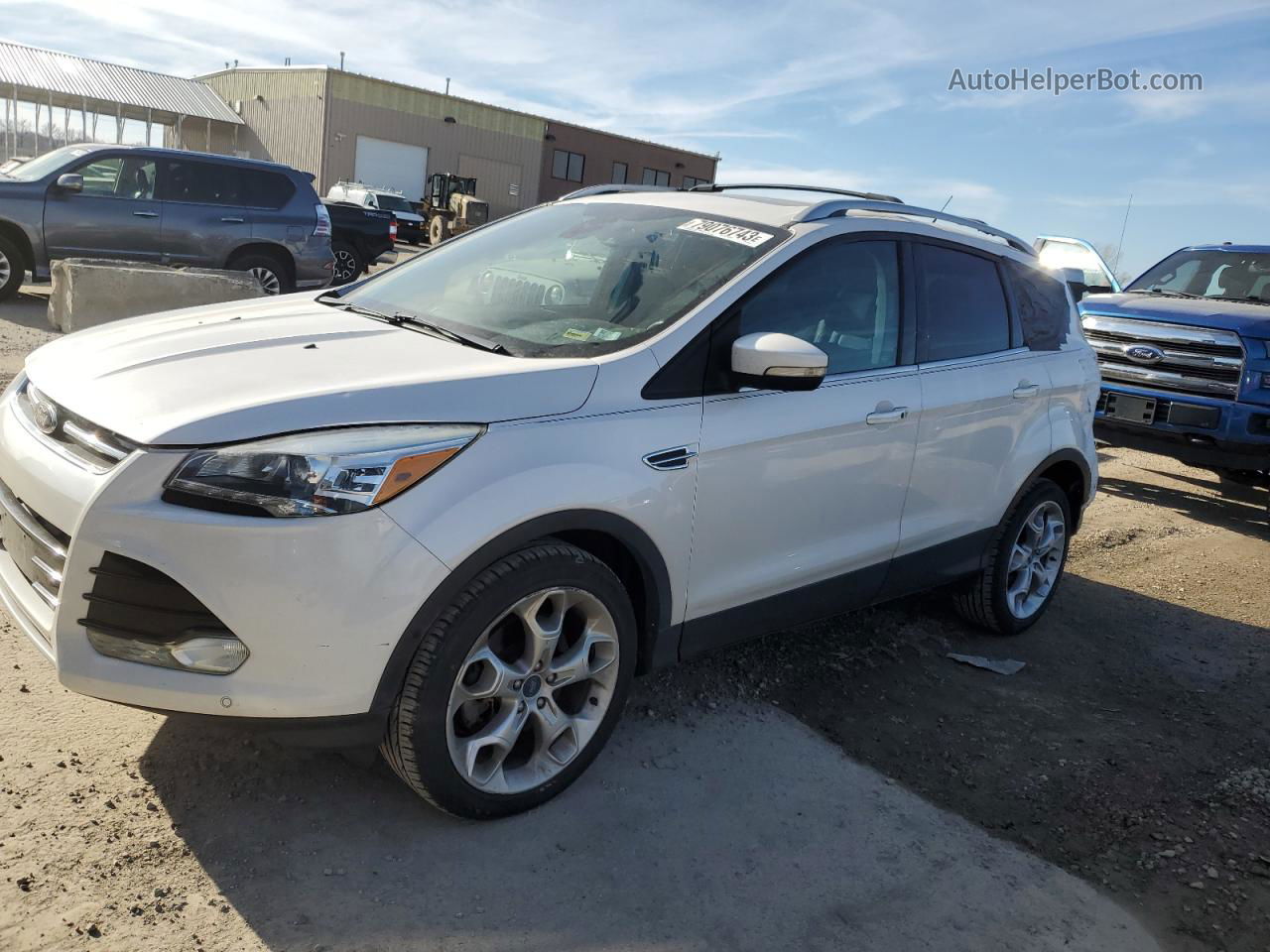 2013 Ford Escape Titanium White vin: 1FMCU9J93DUB55042