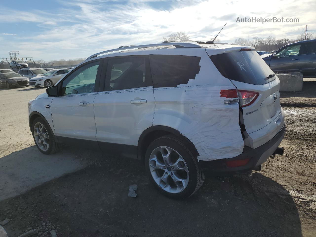 2013 Ford Escape Titanium White vin: 1FMCU9J93DUB55042