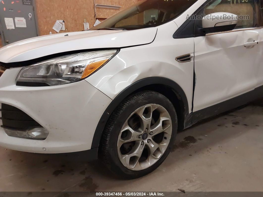 2013 Ford Escape Titanium White vin: 1FMCU9J93DUD91254