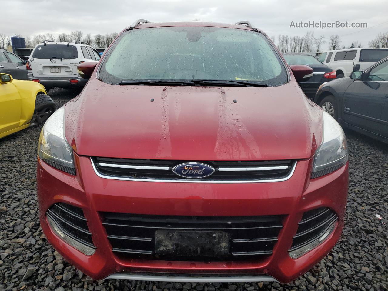 2014 Ford Escape Titanium Красный vin: 1FMCU9J93EUE54001