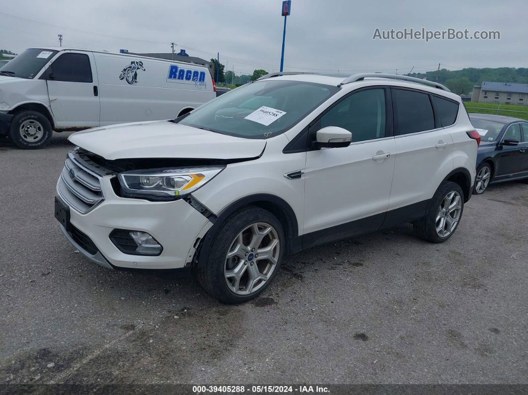 2019 Ford Escape Titanium White vin: 1FMCU9J93KUA15280