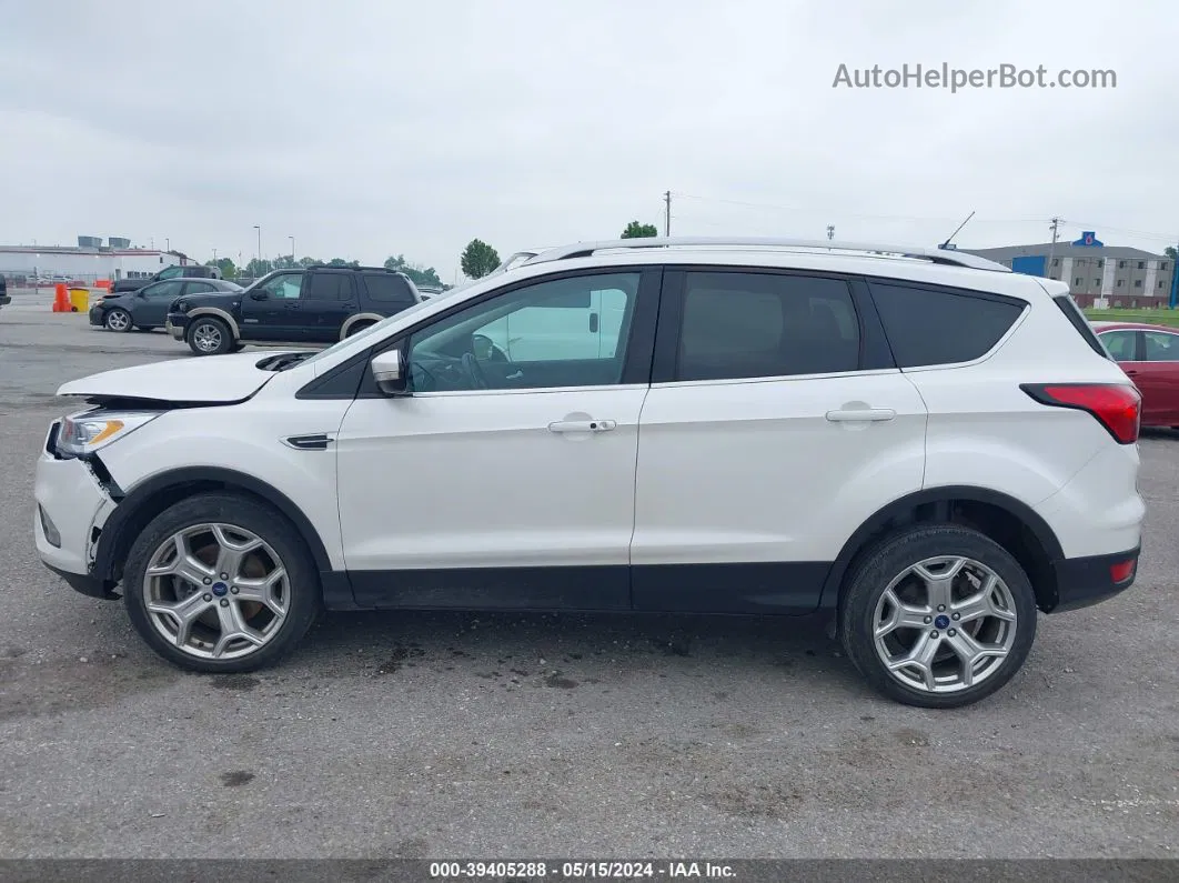 2019 Ford Escape Titanium White vin: 1FMCU9J93KUA15280