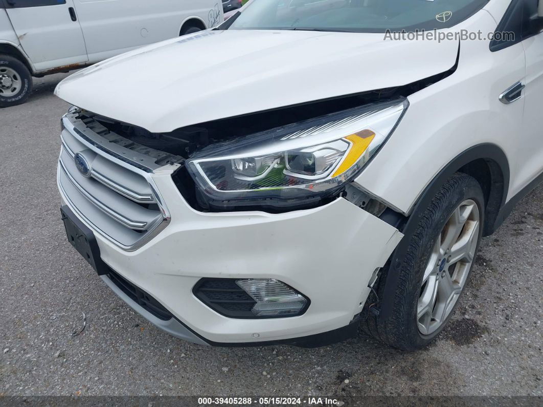 2019 Ford Escape Titanium White vin: 1FMCU9J93KUA15280