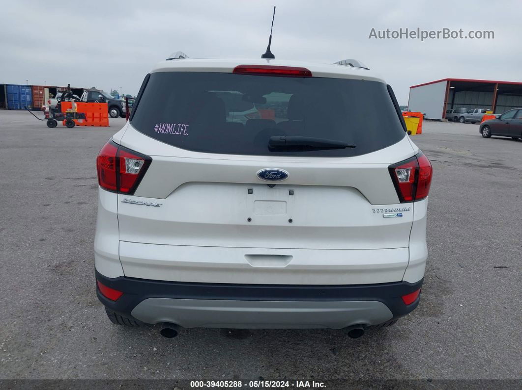 2019 Ford Escape Titanium White vin: 1FMCU9J93KUA15280