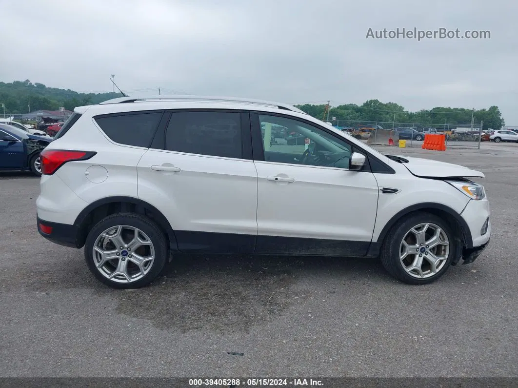 2019 Ford Escape Titanium White vin: 1FMCU9J93KUA15280