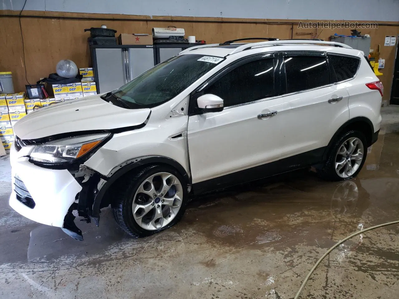 2013 Ford Escape Titanium White vin: 1FMCU9J94DUA85373