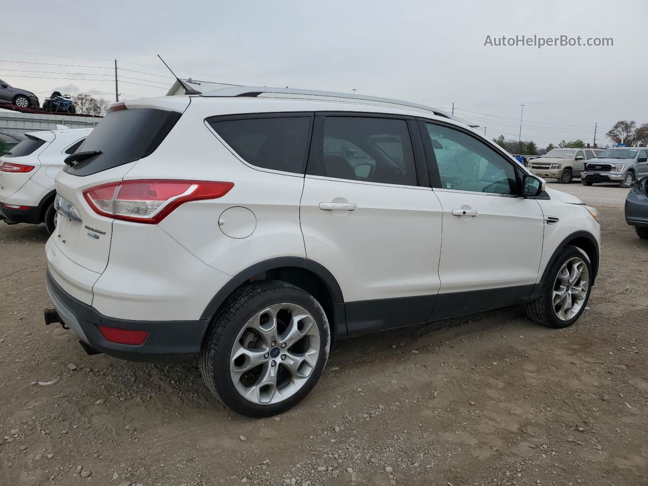 2014 Ford Escape Titanium White vin: 1FMCU9J94EUB44035