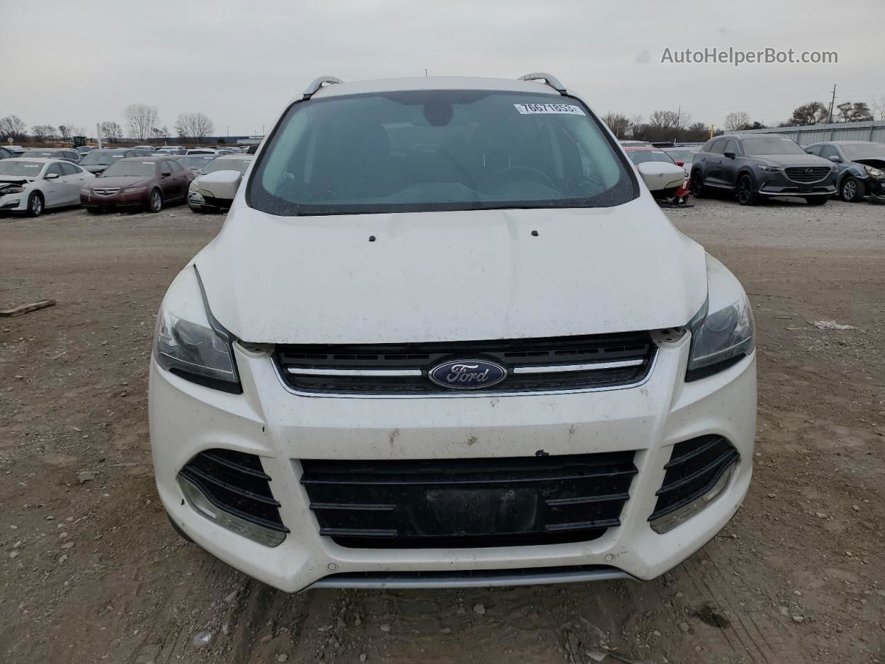 2014 Ford Escape Titanium Белый vin: 1FMCU9J94EUB44035