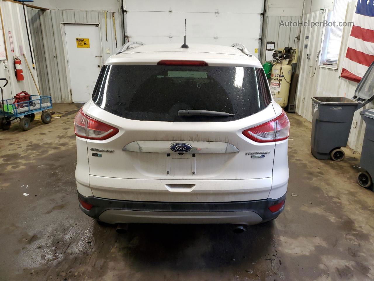 2015 Ford Escape Titanium White vin: 1FMCU9J94FUA19683