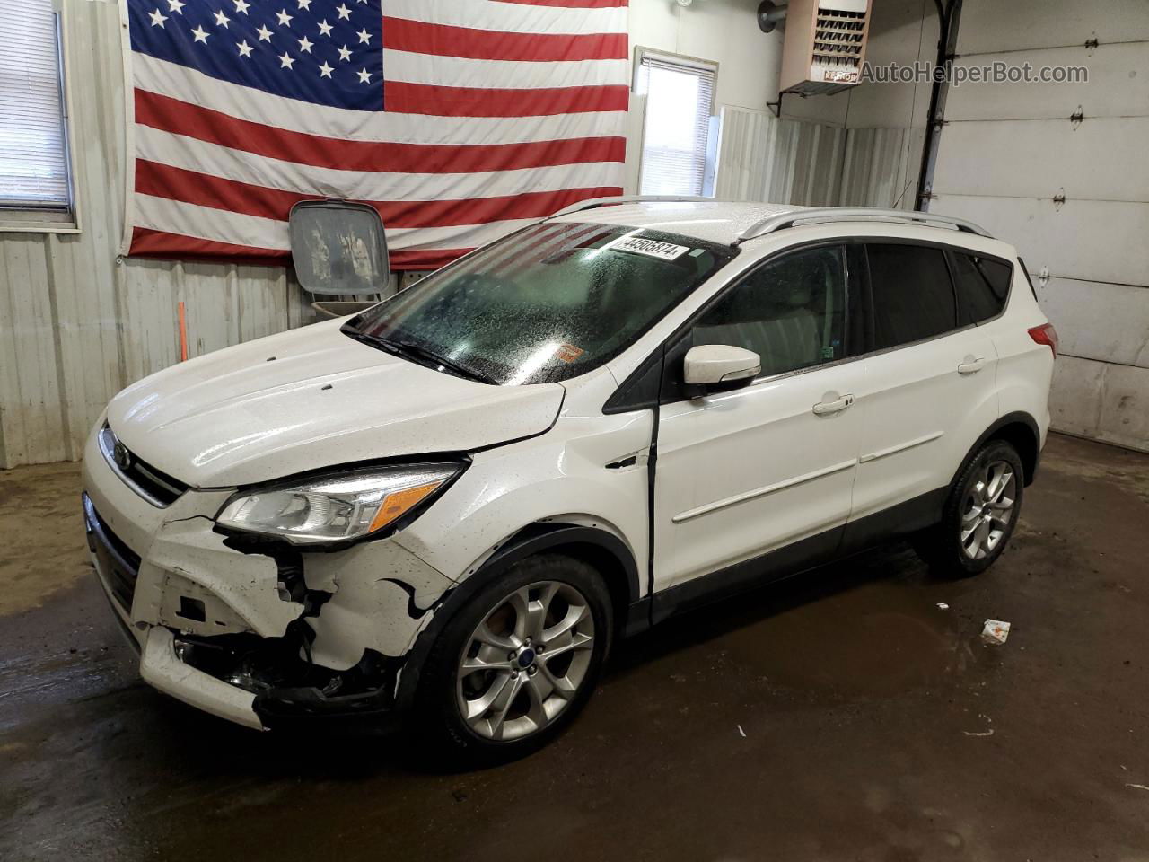 2015 Ford Escape Titanium White vin: 1FMCU9J94FUA19683