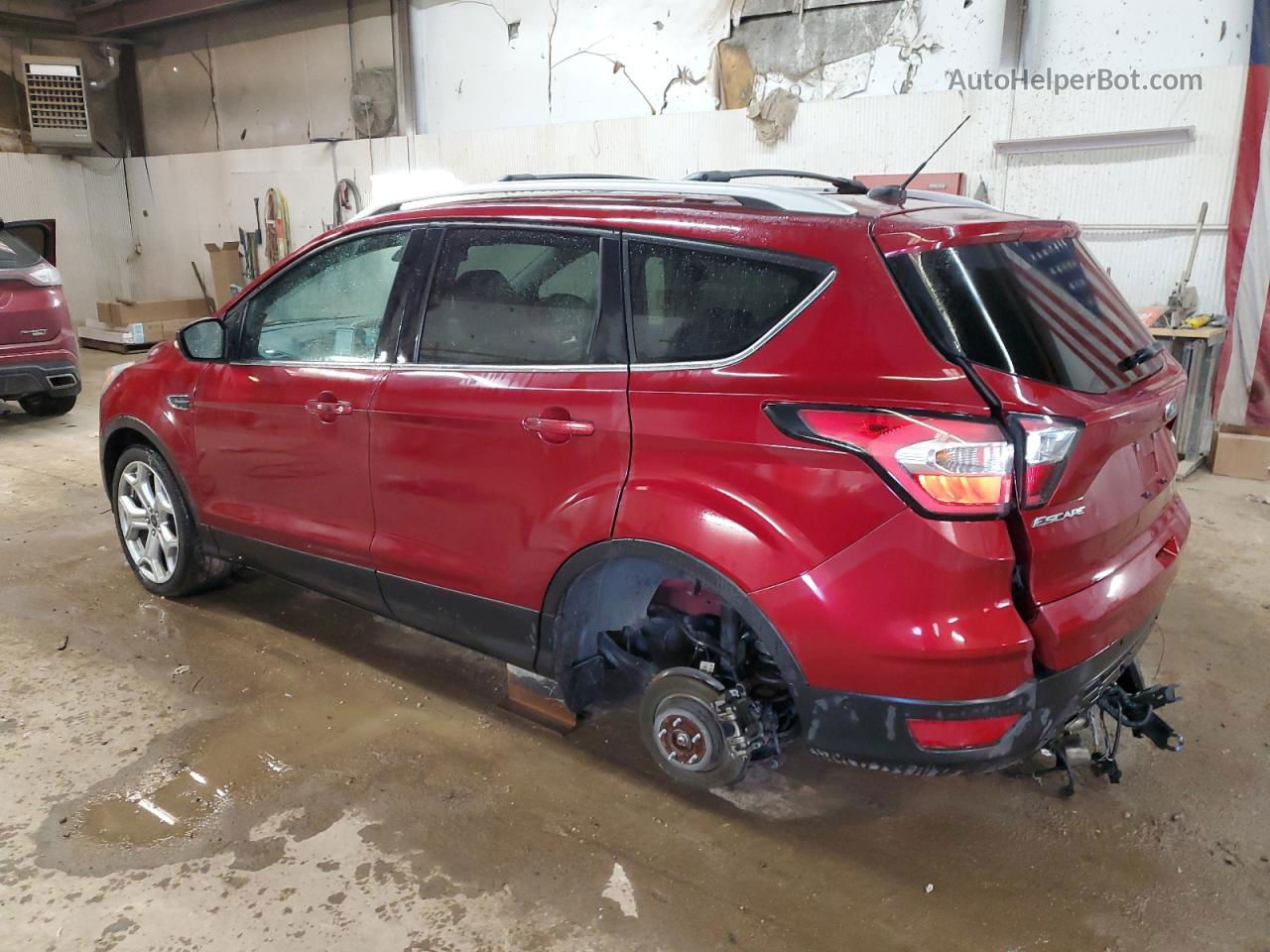 2017 Ford Escape Titanium Red vin: 1FMCU9J94HUC51641