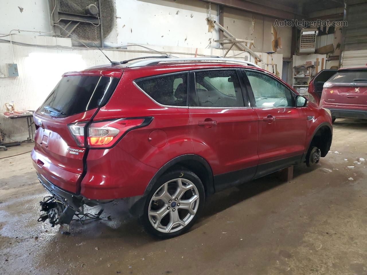 2017 Ford Escape Titanium Red vin: 1FMCU9J94HUC51641